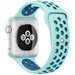 Set 3 Curele iUni compatibile cu Apple Watch 1/2/3/4/5/6/7, 42mm, Silicon, Red, Green, Turquoise/Blu